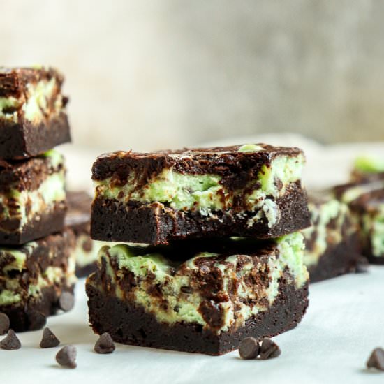 Mint Cheesecake Brownies