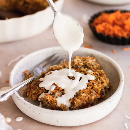 Healthy Carrot Cake Baked Oatmeal