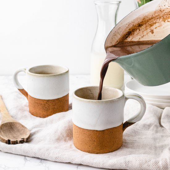 Black sesame hot chocolate