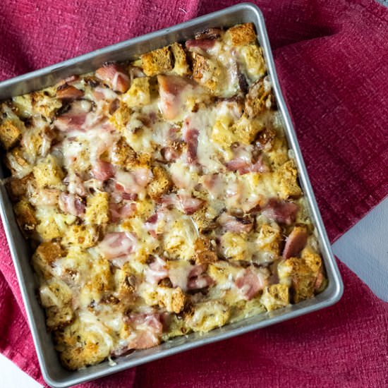 Ham and Cheese Bread Pudding