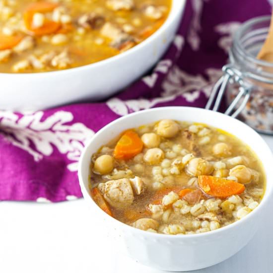 Instant Pot Chicken Barley Soup