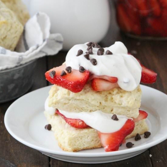 Cannoli Cream Strawberry Shortcake
