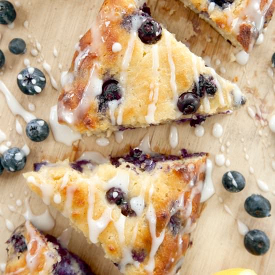Almond Flour Lemon Blueberry Scones