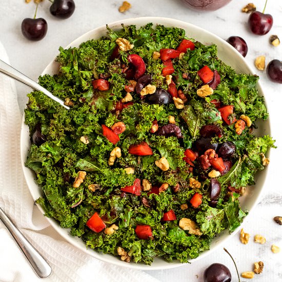 The Best Cherry Kale Salad