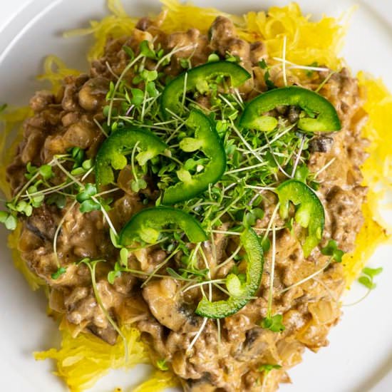 Easy Low-Carb Beef Stroganoff