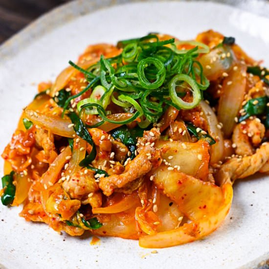 Pork and Kimchi Stir Fry