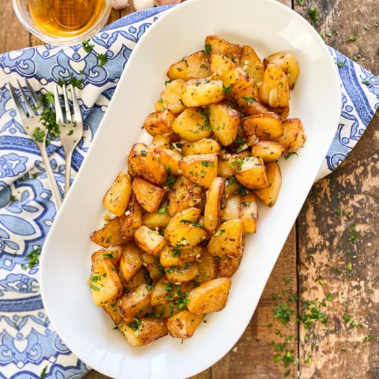 Spanish Vinegar & Garlic Potatoes