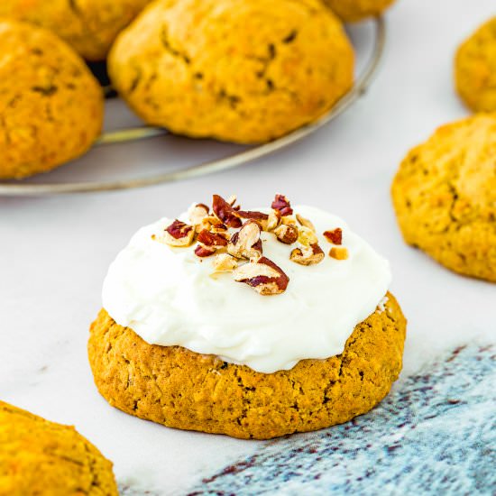 Eggless Carrot Cake Cookies