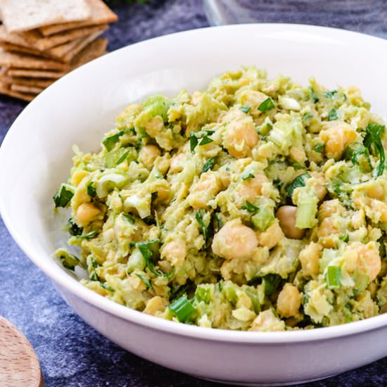Smashed Chickpea Avocado Salad