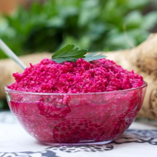 horseradish sauce with beets
