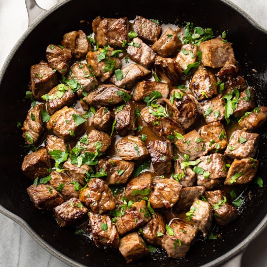 garlic butter steak bites