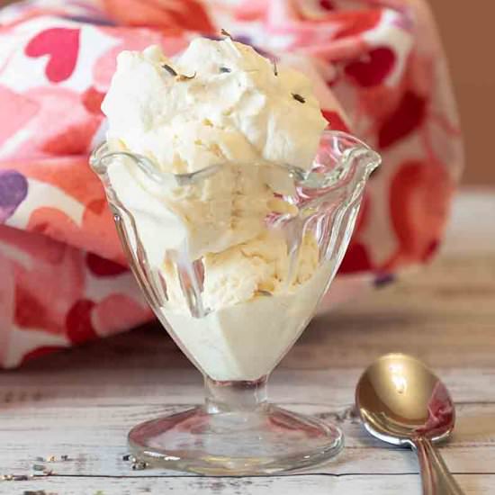 No Churn Lavender Ice Crream