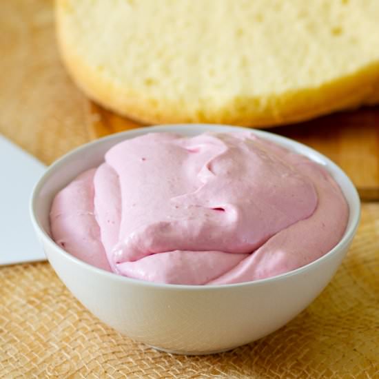 Raspberry cream cake