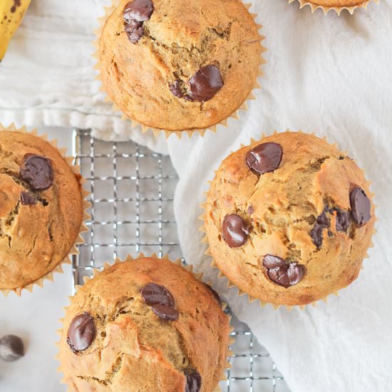Banana Chocolate Chip Muffins