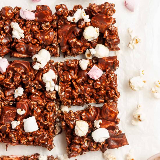 Chocolate Popcorn Bars