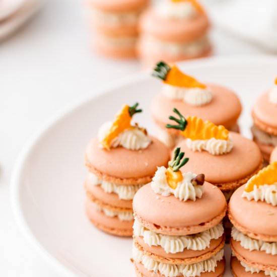 Carrot Cake Macaron Stacks