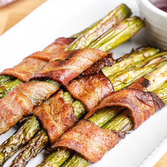 Air Fryer Bacon-Wrapped Asparagus