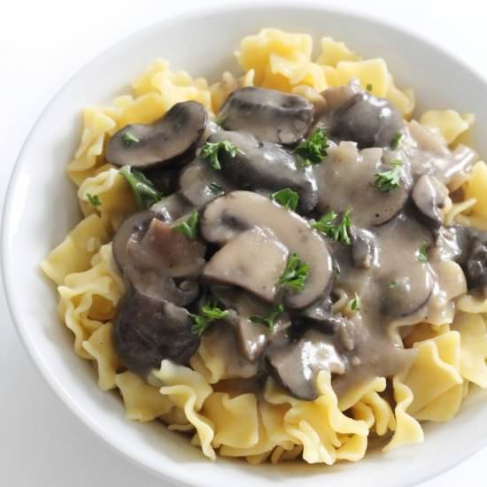 Vegan Mushroom Stroganoff (GF/AF)
