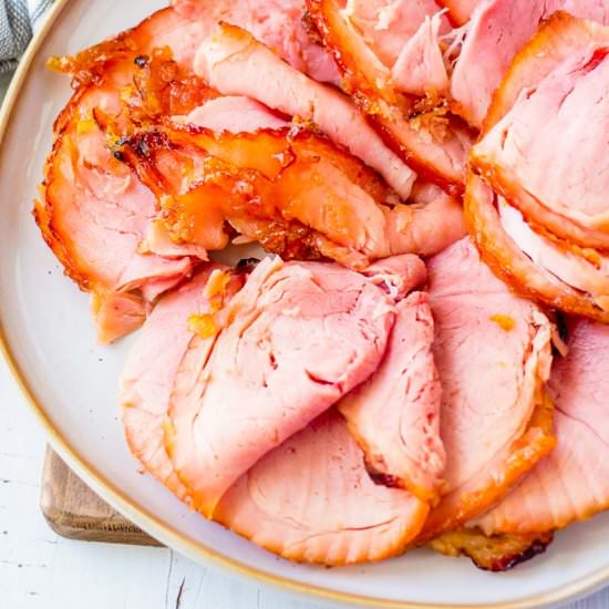 Sweet Orange Glazed Ham