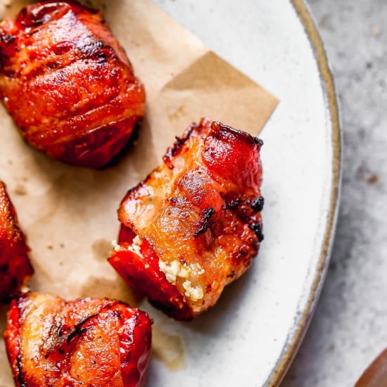 Bacon Wrapped Peppadews