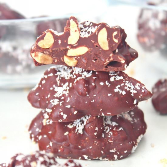 Chocolate peanut clusters