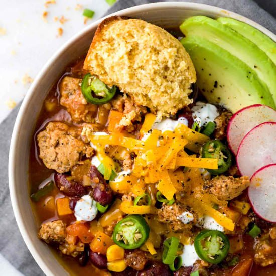 Slow Cooker Turkey Chili