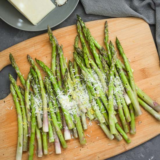 Lemon-Pecorino Air Fryer Asparagus