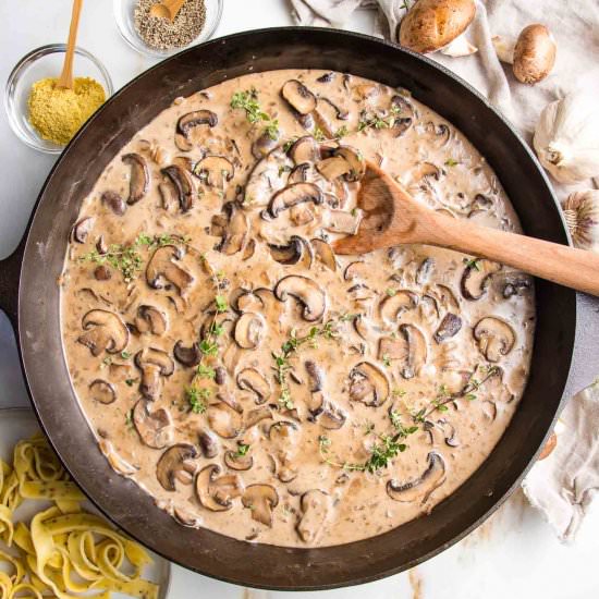 Vegan Mushroom Stroganoff