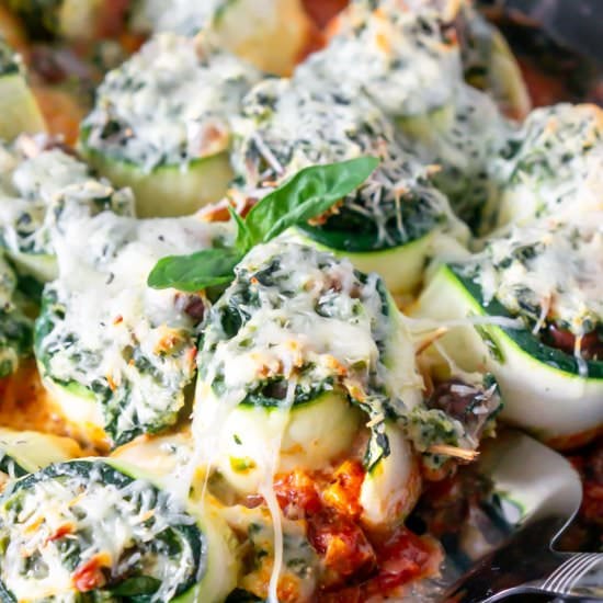 Zucchini Lasagna Rolls