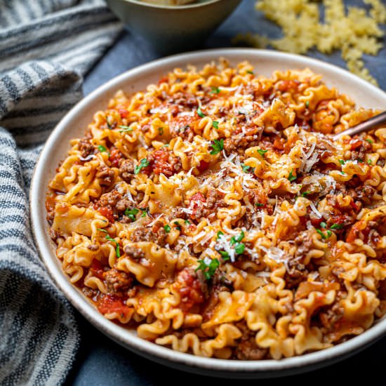 Easy Lamb Bolognese