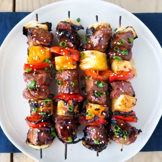 hawaiian beef skewers