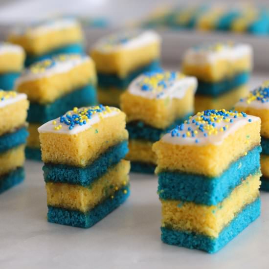 colorful layered cookies