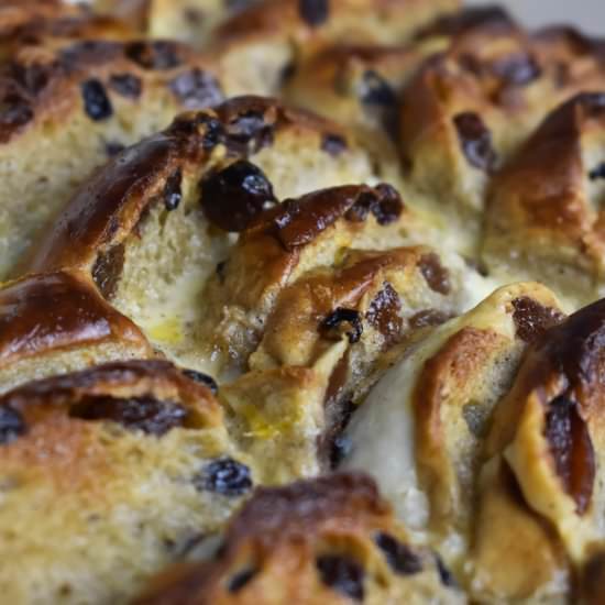 Decadent Hot Cross Bun Pudding