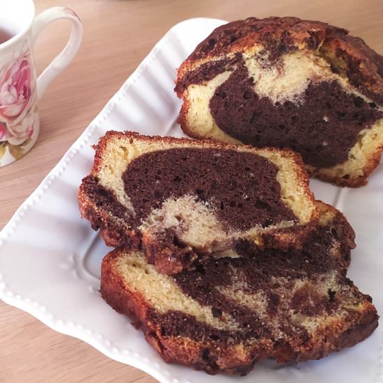 Chocolate Marbled Butter-free Bread