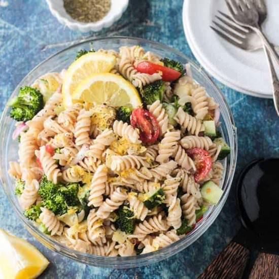 Lemon Artichoke Pasta Salad
