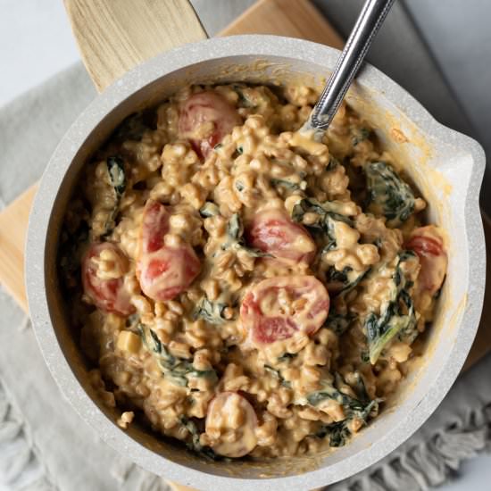Cheesy Vegan Farro