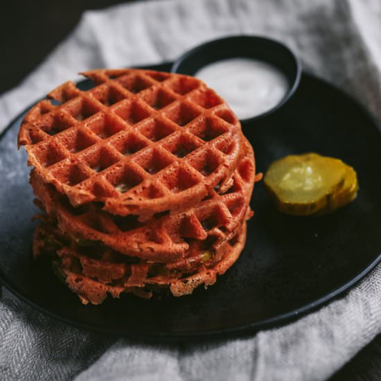 Keto Fried Pickle Chaffle