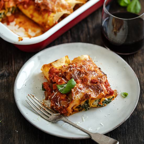 Spinach and Ricotta Cannelloni