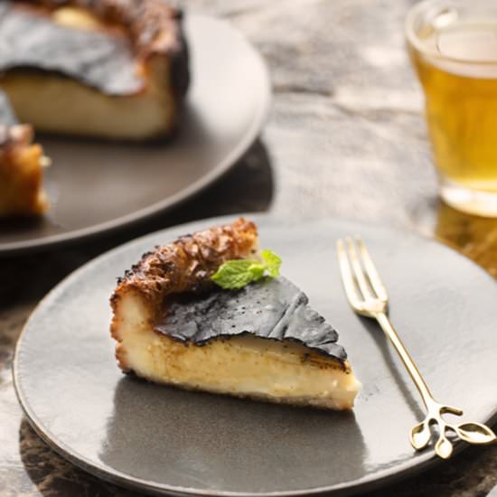 Vegan Burnt Basque Cheesecake