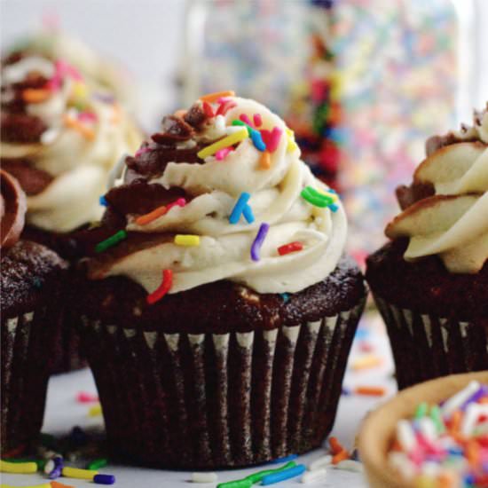 Chocolate Sprinkle Cupcakes