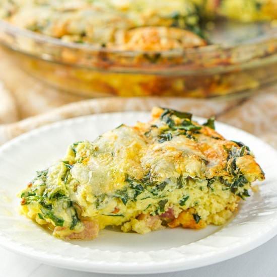 Crustless Keto Quiche with Ham