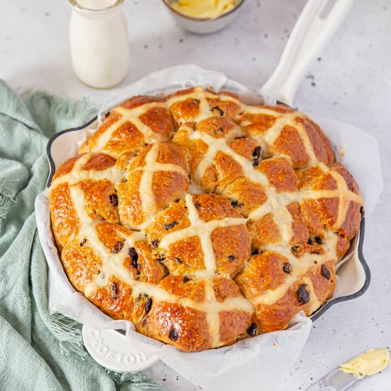No Knead Hot Cross Buns