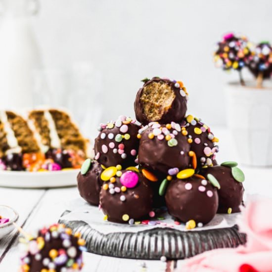 Banana Bread Birthday Cake Pops