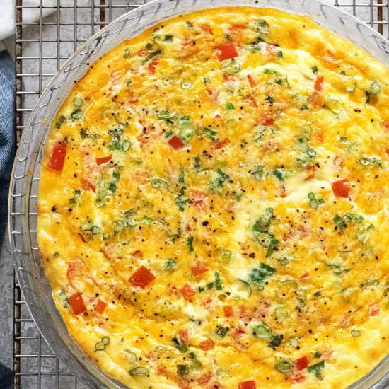 Crustless Ham and Cheese Quiche