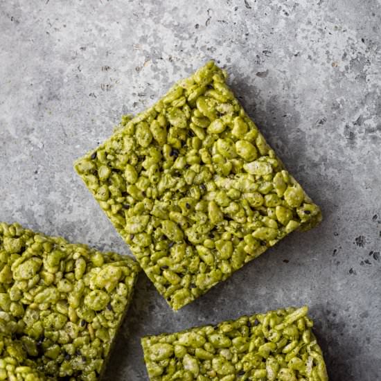 Matcha Rice Krispie Treats