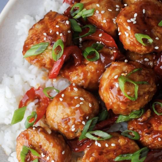 Orange Chicken Meatballs