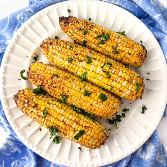 Spicy AIr Fryer Corn on the Cob