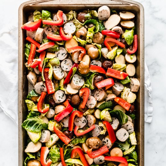 One Pan Sausage and Veggies