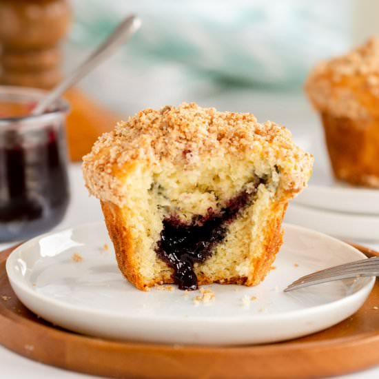 Raspberry Crumb Muffins