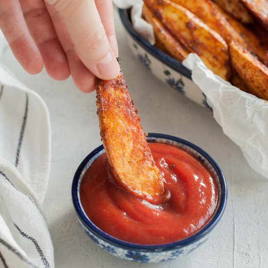 roasted potato wedges